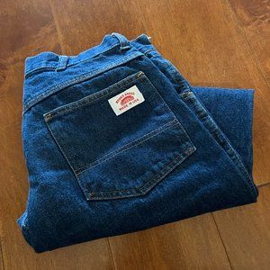 Roundhouse jeans made in USA men’s size 33 x 30 Dark Wash Rigid Raw Denim